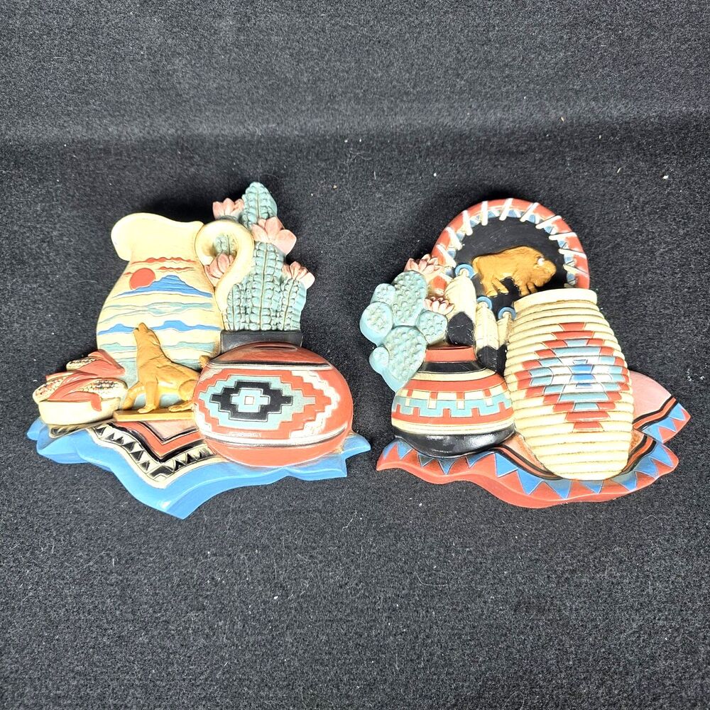 Vintage 80s GIA Southwestern Wall Hanging Decor Native American